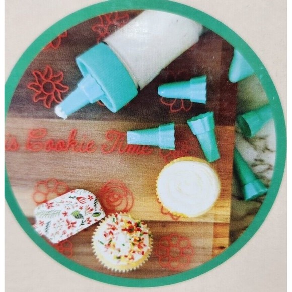 34 Piece Cookie Baking Set Cookie Press 12 Decor Discs Gift Boxes Frosting Tips - Picture 5 of 6